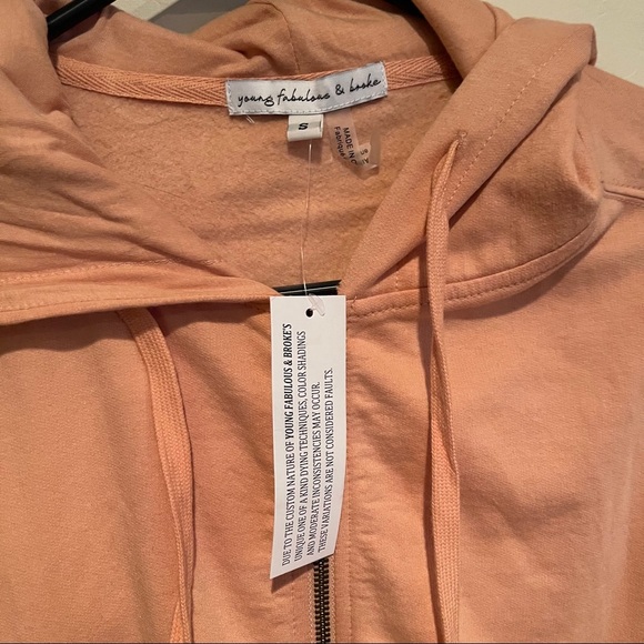 NWT YOUNG, FABULOUS & BROKE Hoodie - Picture 2 of 5